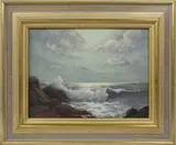 Night Surf by Edwin R. Maynard, Oil on Board, offered Dec 2021