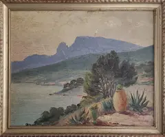 By the Lake by William H. Partridge, Oil on Board, offered Apr 2021
