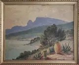 By the Lake by William H. Partridge, Oil on Board, offered Apr 2021