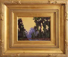 Jesse Don Rasberry, River Landscape, Oil on Artist Board