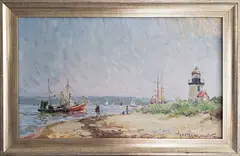 Brant Point Nantucket by Jan Pawlowski, Oil on Canvas, offered Apr 2021