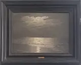 Moonlight Shoreline by David Gue, Oil on Canvas, offered Apr 2021