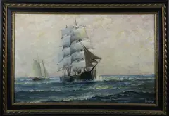 William Frederick Paskell, Portrait of a Clipper, Oil on Canvas