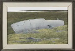 Richard Sparre, On The Marsh, Tempera on Panel