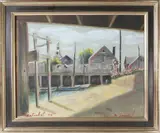 View of the Unitarian Church from the Wharf by R. Gabriel, Oil on Board, offered Aug 2021