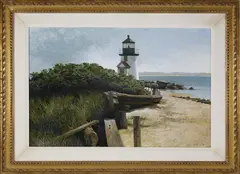 R. Benjamin Jones, Brant Point Light, Nantucket, Acrylic on Panel
