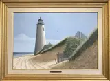 James Cromartie, Great Point Light, Acrylic on Board