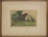 Oldest House, Nantucket by Ella Dupuy, Watercolor on Paper, offered Aug 2021