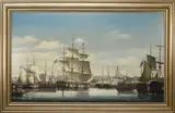 Nantucket in 1845 by Salvatore Colacicco, 1845, Oil on Wood Panel, offered Aug 2021
