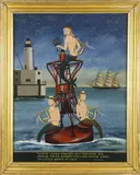 Ralph Eugene Cahoon Jr, The Sea Fairies, Oil on Masonite