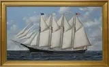 Antonio Jacobsen, Portrait of the Schooner Adelaide Barbour