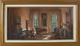 Paul Longnecker, Interior of 6 Louisburg Square, Oil on Canvas