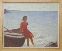 On The Shore by A. Abicenko, Oil on Canvas, offered Oct 2020