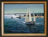 Kerry Hallam, Rounding Brant Point Nantucket, 1981, 1981, Acrylic on Canvas