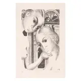 Paul Delvaux, Sunday Dress; Pompeian Women (Jacob 17; 41), 1967; 1970, Two lithographs on Rives BFK paper and Arches paper, each signed in pencil and numbered 18/50 and 29/50