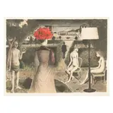 Paul Delvaux, The Garden (Jacob 48), 1971, Lithograph in colors on Arches paper