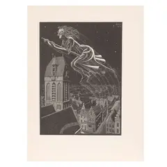 M. C. Escher, One plate, from De Vreeselijke Avonturen van Scholastica (Bool 194), 1933, Woodcut on wove paper