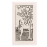 Max Klinger, Die Schlange, from Eva und die Zukunft (Singer 45 III/IX), 1880, Etching and aquatint on japon paper with wove support, a trial proof before the first edition with letters