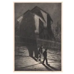 Martin Lewis, Ha'nted (McCarron 100), 1932, Drypoint on wove paper
