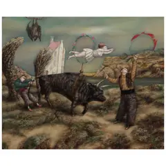 Aleksandr Petrov, Magician's Assistant, 1995, oil on panel