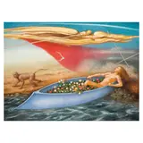 Mark Spencer, The Flower Boat, oil on Masonite