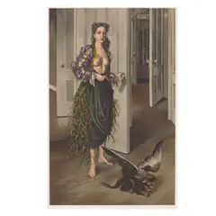 Dorothea Tanning, Birthday (Self Portrait at Age 30), c. 1970, Offset lithograph in colors on Arches paper