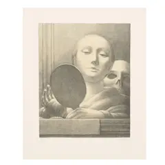 George Tooker, The Mirror; Night, 1978; 1998, Two lithograph on wove paper