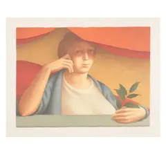 George Tooker, Woman with Branch; Un Ballo in maschera, from the Metropolitan Opera portfolio, 1978; 1984