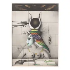 Paul Wunderlich, Le divan vert; Aida, from Metropolitan Opera Portfolio I & II, 1968; 1978, Two lithographs in colors on wove paper, each signed in pencil and numbered 37/75 and 169/250 respectively