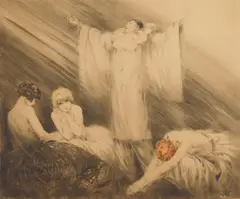 'Le Poem' by Louis Icart, etching in colors, 1928, offered Jun 2023