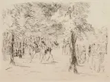 Max Liebermann, Park Scene, etching