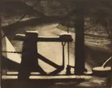 Wealtha Barr Vann Ausdall, 'Stripper Well Western Pa, Crude Oil series', lithograph