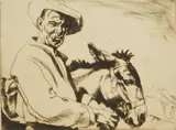 Henry G. Keller, 'On the Road to Antequera (Malaga, Spain)', etching, 1924