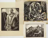Helen West Heller, 1). ''Saint Francis Singing''-, woodcut, 1928