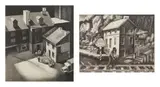 Vincent La Badessa, 1). ''Tunnel Hotel, Marxland''-, lithograph, 1940, estate