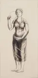Kenneth Hayes Miller, Woman Holding a Fan, etching, ca. 1925