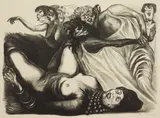 José Clemente Orozco, 'Mujeres I'' (Hopkins 28) lithograph, 1935, signed in pencil, edition of 140. 12 1/4 x 17 1/2'
