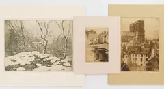 Everett Warner, 1). ''Paris''-, etching, 1903