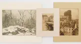 Everett Warner, 1). ''Paris''-, etching, 1903