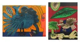 Guillaume Cornelis van Beverloo, 1). Untitled-, lithograph in colors, 1975