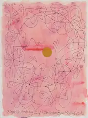 'Roger's Favadray Ring 'The Golden Eye' by Edwin Mieczkowski, watercolor and ball point pen on paper, 2002, offered Jun 2023