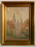Soren C. Bjulf, - Streetscape-, oil on canvas