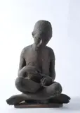 Giannetto Mannucci, Bambino con chitarra, 1957, Sul retro
