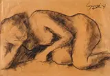 Giuseppe Capogrossi, Nudo femminile accovacciato