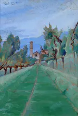 Strada a Rosano by Valentino Ghiglia, 1930, offered Apr 2018