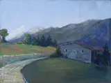 Sirio Terrabuio Magni, Paesaggio, pastelli on paper