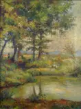 Antonio Salvetti, Paesaggio lacustre, 1915