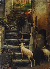 Pastorella nell'ovile by Giuseppe Magni, offered Apr 2018