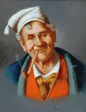Achille Petrocelli, Uomo con pipa