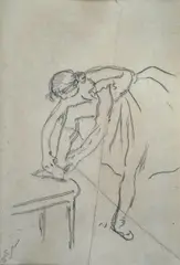 Danseuse mettant son chausson by Edgar Degas, Editore Vollard, offered Feb 2018